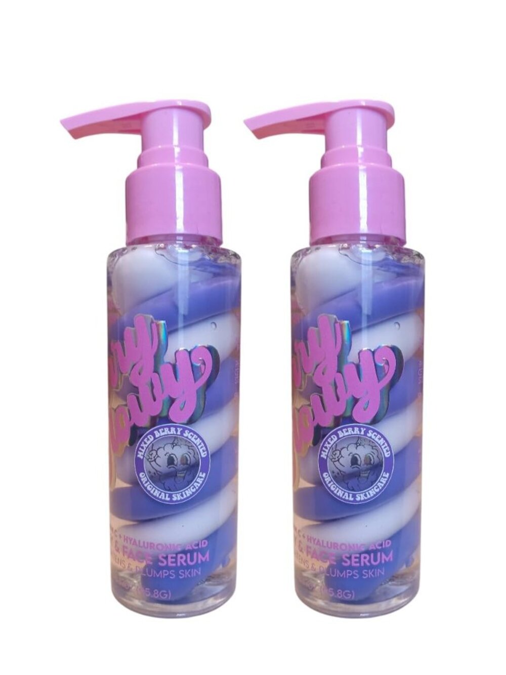 Happy Skin Berry Glowy Serum for Face & Body – Vitamin C & HA, Pack of 2